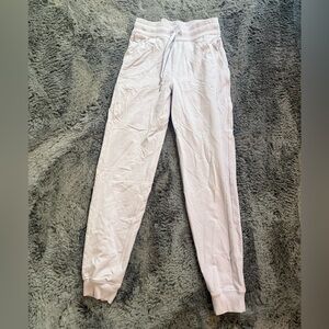 scuba high rise french terry jogger size 2 full length in color lavender dew